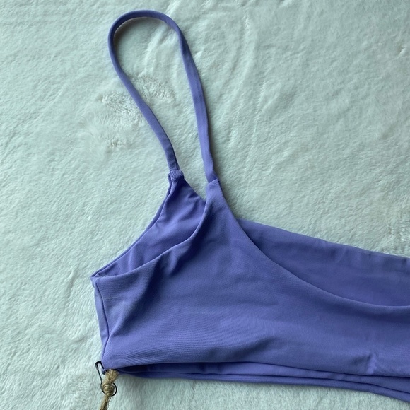 NEW! Toast Signature One-Shoulder Bikini Top, lavender 19816 - Picture 5 of 7